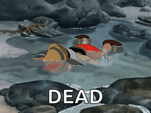 Man Lying in Water Dead