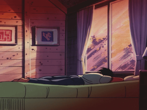 Man Lying on Bed