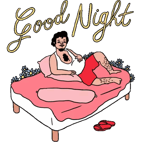 Man Lying on Bed Saying Good Night