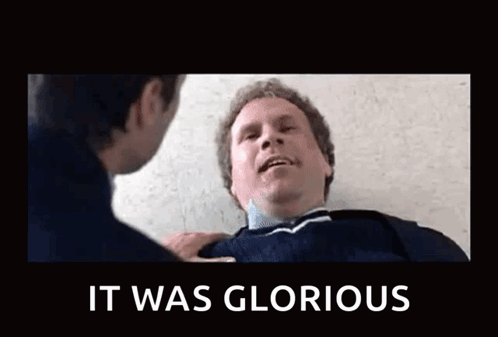 Man Lying on Floor With Glorious Caption