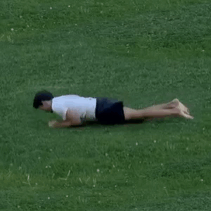Man Lying on Grass