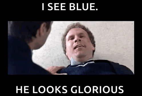 Man Lying on Ground Saying I See Blue