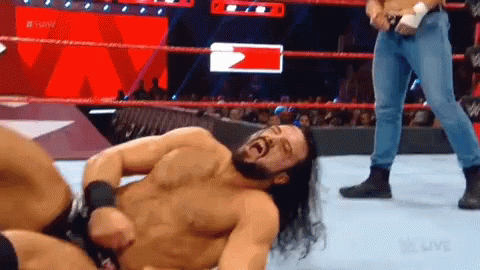 Man Lying On Wrestling Ring GIF