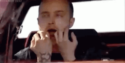 Man Making Face In Car GIF