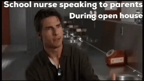 Man Making Funny Face During Open House