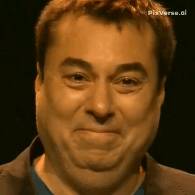 Man Making Funny Face Eyes Closed Mouth Open