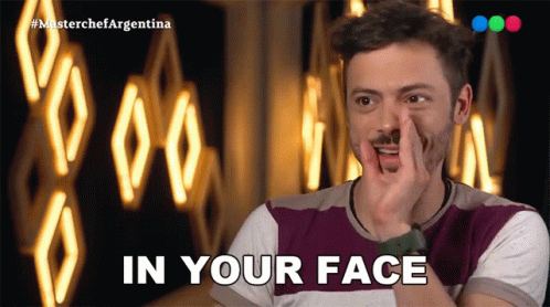Man Making Funny Face In Your Face