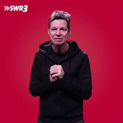 Man Making Funny Face on Red Background With Swr3