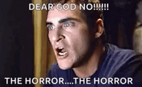 Man Making Funny Face Saying Dear God No GIF