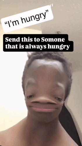 Man Making Funny Face Saying I'm Hungry