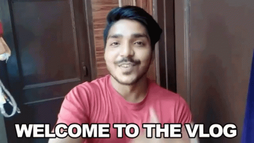 Man Making Funny Face Saying Welcome to Vlog