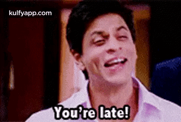 Man Making Funny Face Saying You're Late