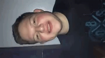 Man Making Funny Face With Mouth Open