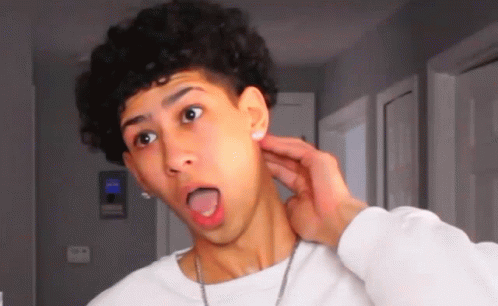 Man Making Funny Face With Mouth Open GIF