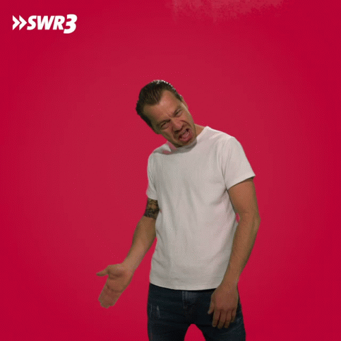 Man Making Funny Face With SWR3 GIF