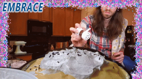 Man Making Pie with Embrace