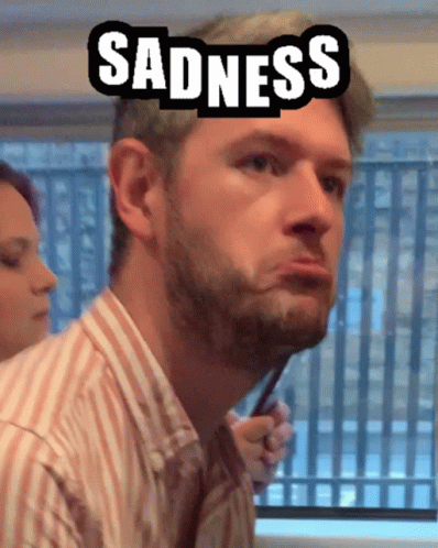 Man Making Sad Face