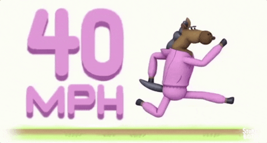 Man Mask Horse Running  GIF
