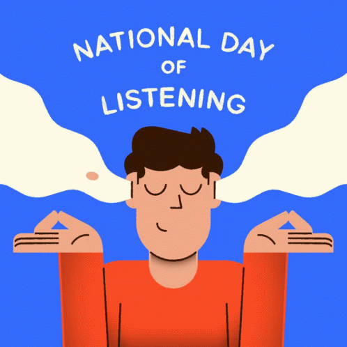 Man Meditating for Listening Day