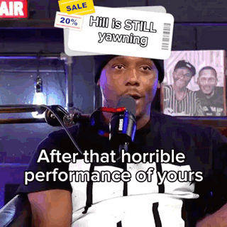 Man Microphone Sign Hill Still Yawning Horrible Performance
