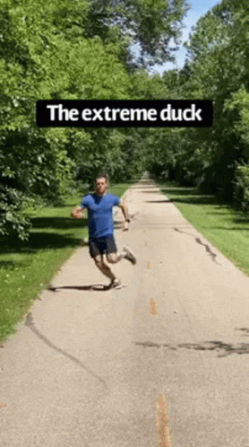 Man Mimicking Fast Duck Waddle GIF