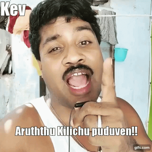 Man Mustache Funny Face Key Aruththu Killchu Puduven GIF