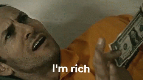 Man Negotiating I'm Rich It's Payday Fellas GIF