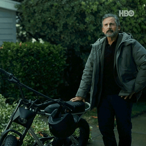 Man Next to Motorcycle with HBO