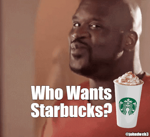 Man Next to Starbucks Cup Who Wants Starbucks