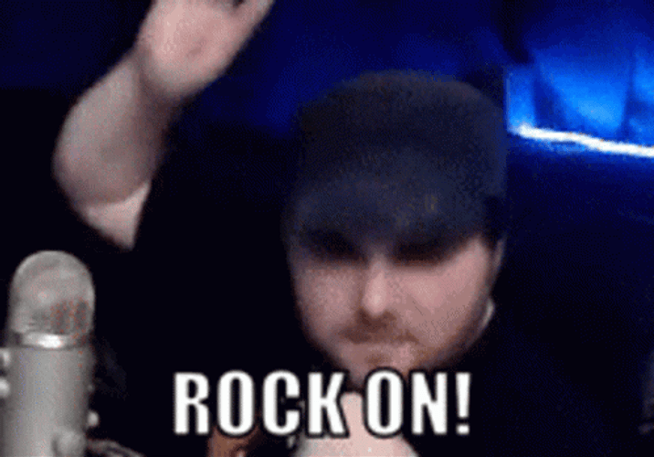 Man Nodding Head Rock On GIF