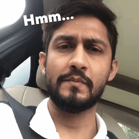Man Nodding Hmmmm Touching Mustache GIF