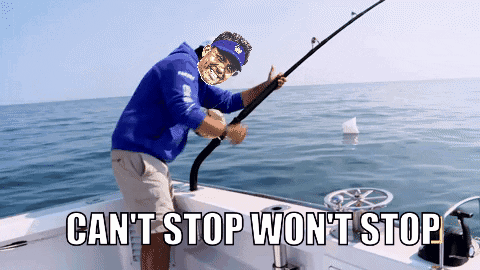 Man on Boat Can't Stop Won't Stop