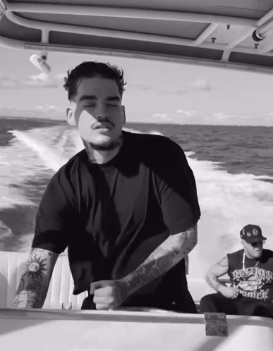 Man on Boat in Dirty Bastard Shirt