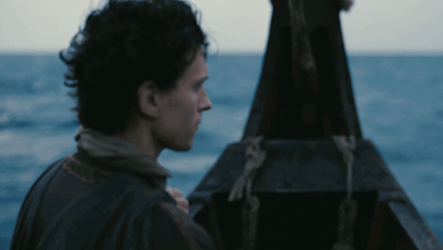 Man On Boat In Ocean GIF