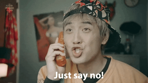 Man On Call Says Just Say No GIF