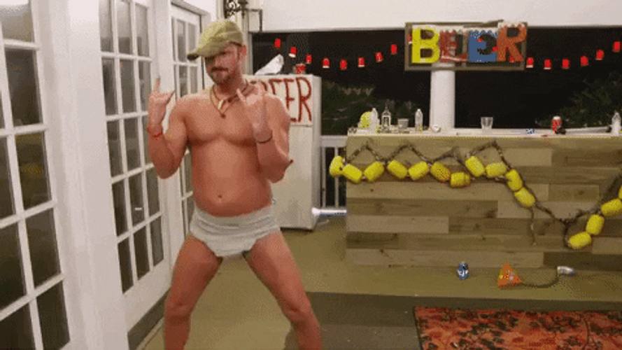 Man On Diaper Hip Thrust GIF