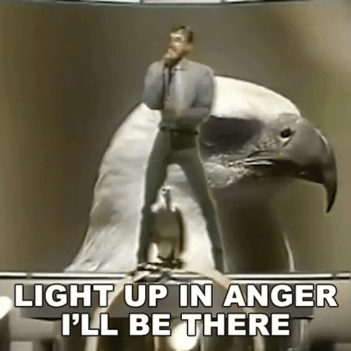 Man On Eagle Light Up In Anger I'll Be There GIF