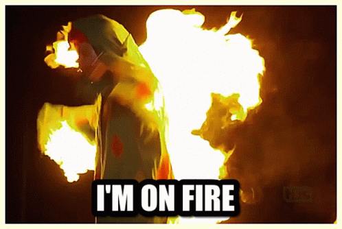 Man On Fire In Dragon Suit GIF