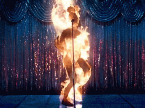 Man On Fire Dancing On Stage GIF