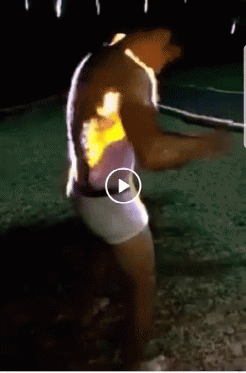 Man On Fire Burning Himself GIF