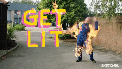 Man On Fire Comedy Get Lit GIF