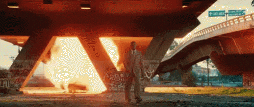 Man On Fire Explosion Meme GIF