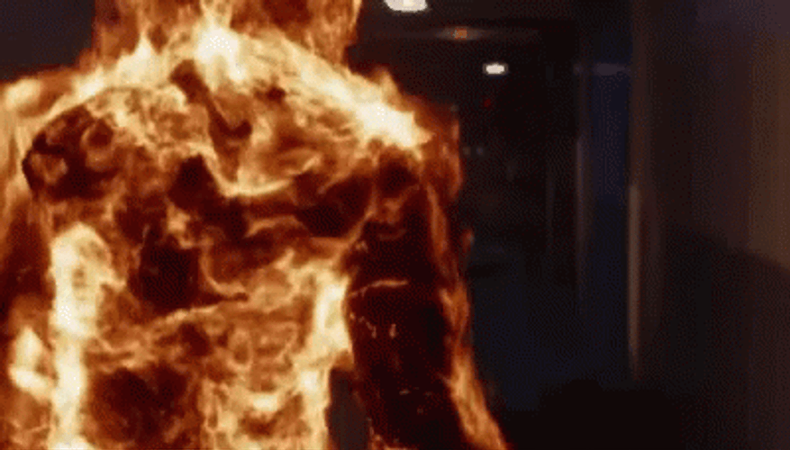 Man On Fire Human Torch Ball Of Fire GIF