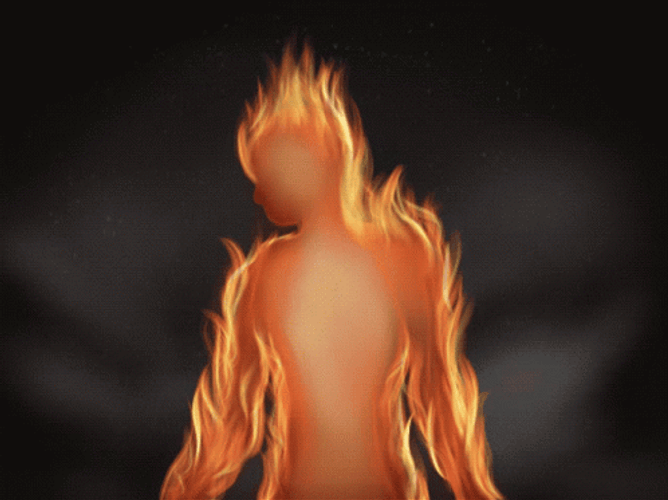 Man On Fire Torch Man Animation GIF