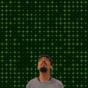 Man On Green Background With Number 7 GIF