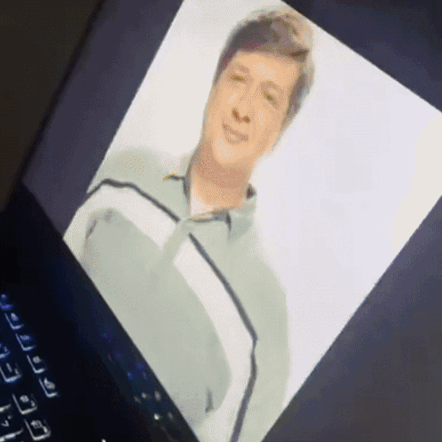 Man on Laptop Screen