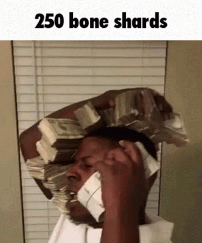 Man on Phone Holding Pile of Money on Head