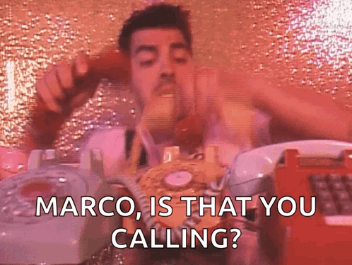 Man On Phone Saying Marco Is That You Calling GIF