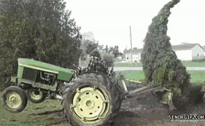 Man on Red Massey Ferguson Tractor