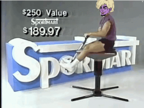 Man on Stool With $250 Value Sign